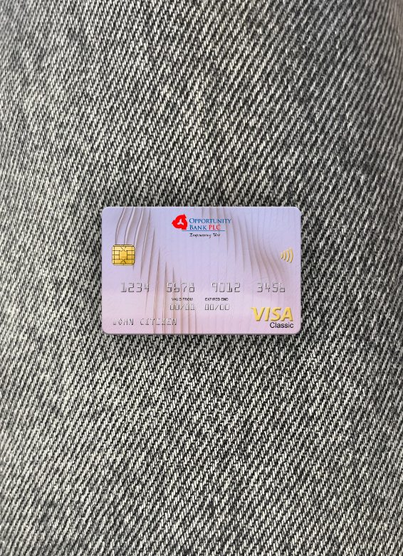 Download South Sudan Opportunity Bank visa classic card photolook front Photoshop template